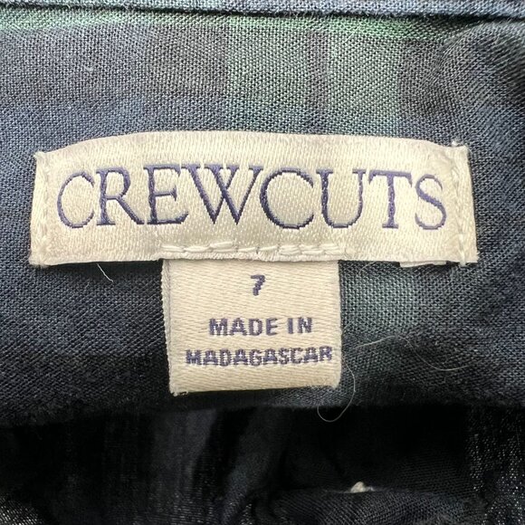 Crewcuts Boys Size 7 Outfit Set Plaid Button Down Shirt Khaki Chino Shorts - Picture 4 of 14